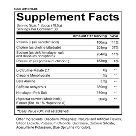 REDCON1 REDCON1 Total War Reloaded Pre Workout Powder, Icey Blue Lemonade - Creatine, Beta Alanine + L-Citrulline Malate Keto Friendly for Men & Women with 350mg of Caffeine - Fast Acting (30 Servings)