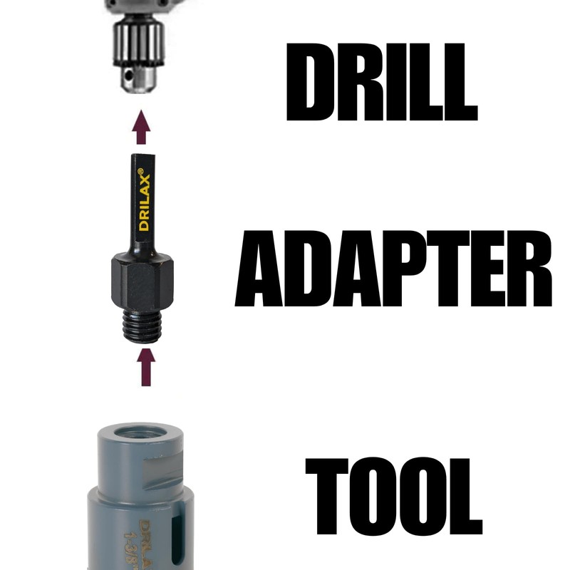 Drilax 5/8-11 Drill Adapter Attachment 5/8 Threaded Arbor Diamond Hole