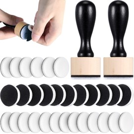 46 Pcs Ink Blending Tool Set,Mini Art Blending Tools Include 2 Pcs Round Ink Daubers and 44 Pcs Replacement Foam Pads,Ink Blending Brushes for Card Making,DIY Crafting,Distressing,Painting and More