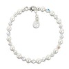 Schöner-SD Fine Pearl Bracelet with Sparkling Crystal and 925 Silver