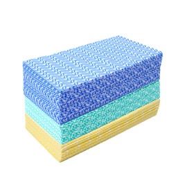 JEBBLAS J Cloth, Reusable Cleaning Cloths, Dish Towels and Dish Clothes Reusable Towels,Handy Cleaning Wipes, Great Dish Towel, Disposable, Absorbent, Dry Quickly 120 Sheets/Pack, 3 Color