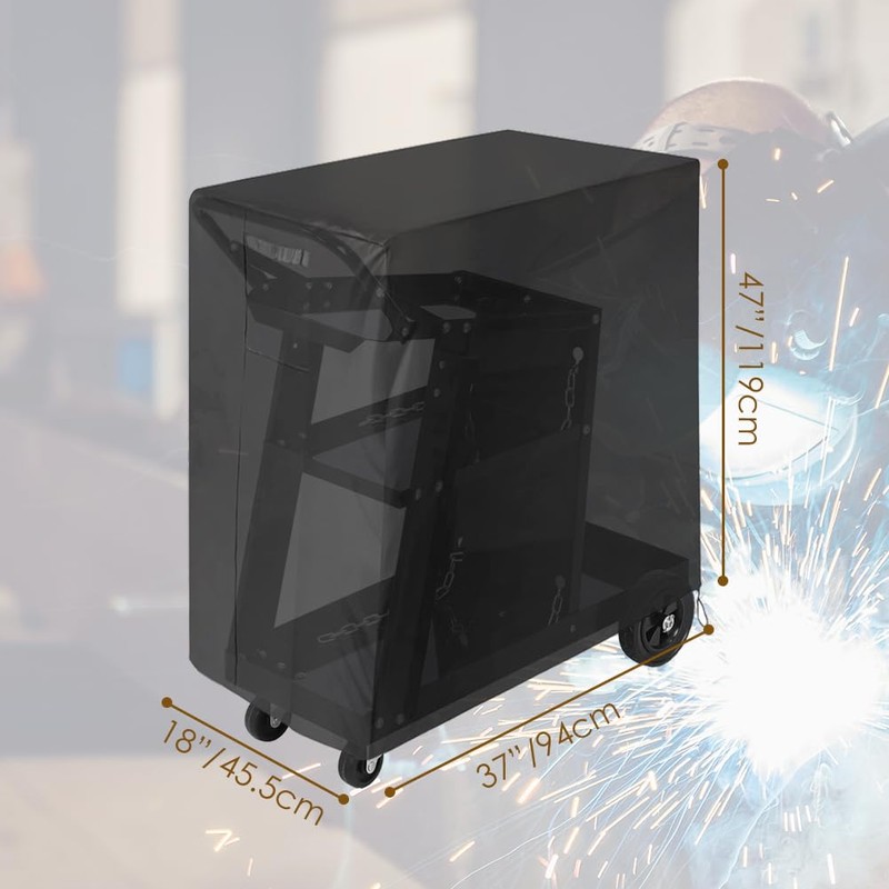COOSOO Welding Cart Cover Compatible with Tig Mig Welder Cart