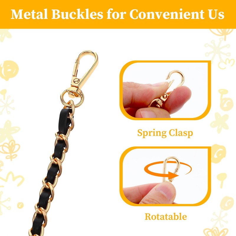 MBAIYO Metal Bag Chain Strap, 47'' Wallet Chain Strap Replacement