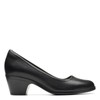 Clarks Women's Emily2 Ruby Pump, Black Leather, 8