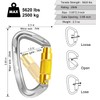 AINIKEY Climbing Carabiner Clips 25kN Auto Locking Carabiner, Professional Heavy