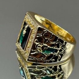 San Judas Ring - Gold-Filled - Men's Religious Jewelry - Size: ring size:12