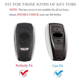 YALNORVA for Subaru Key Fob Cover, TPU Key Fob Case Cover Fits for Subaru Ascent Crosstrek Forester Outback WRX Ascent BRZ Impreza Legacy STI Car Accessories Smart Key Holder, Purple