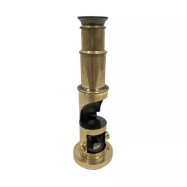 6-3/4" Portable Brass Field Microscope- Antique Vintage Style