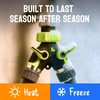 LIME 2 Way Garden Hose Splitter – Heavy Duty Metal