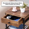 VECELO Tall End Side Tables 27 Inch Night Stand with
