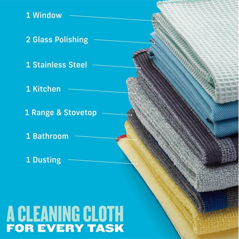 E-Cloth Home Cleaning Set, Premium Microfiber Cleaning Cloth, Household Cleaning