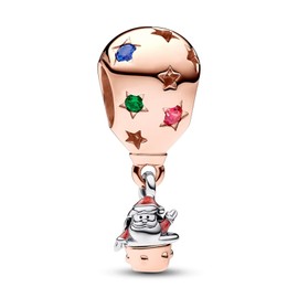 LaMenars Snowman and Christmas Hat Sterling Silver Charm Christmas Tree Pendant, Beads for Girls Gifts for Women Necklace & Bracelet, Cubic Zirconia