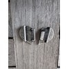 Hartmann-Knöpfe Heart Shape Small Silver Antique Silver Costume Clasp Dirndl
