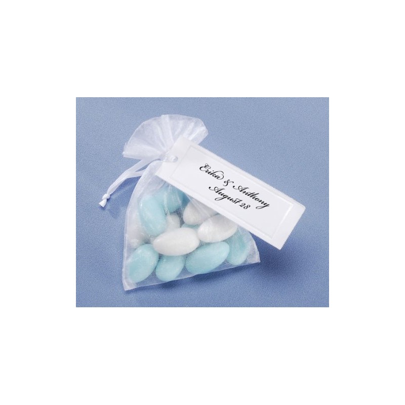 Darice, White/Silver VL296 Printable Square Gift Tag with Pearl Accent,