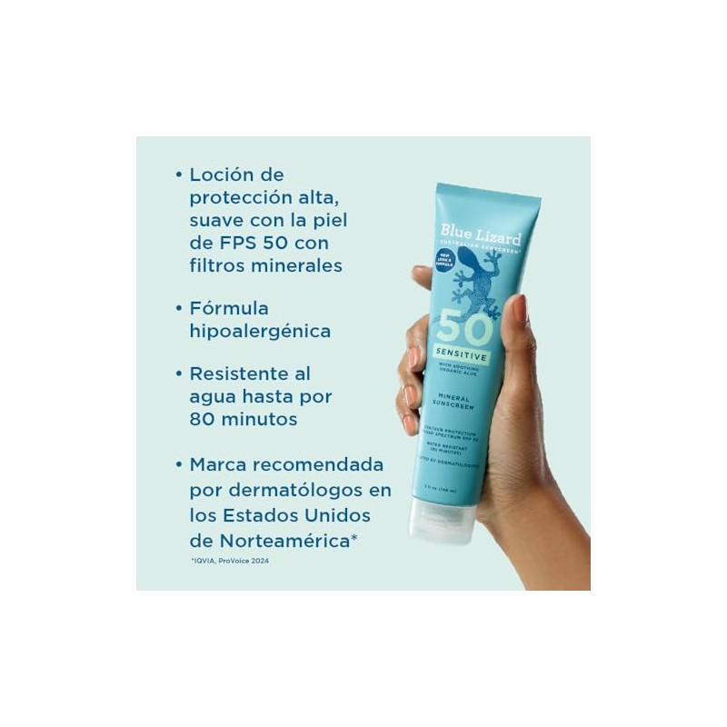Blue Lizard Protector Solar Mineral Para Piel Sensible - SPF