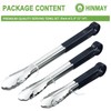 HINMAY 3 Pack Kitchen Tongs with Comfort-Grip Handle Heavy Duty