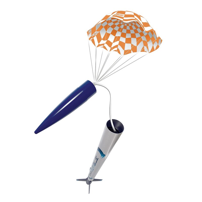 Estes 2483 Phantom Blue Rocket-Building Kit, Beginner Flying-Rocket-Model Kit for