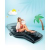INTEX 56875EP Inflatable Cool Grey Lounge: Contoured Design – Built-in