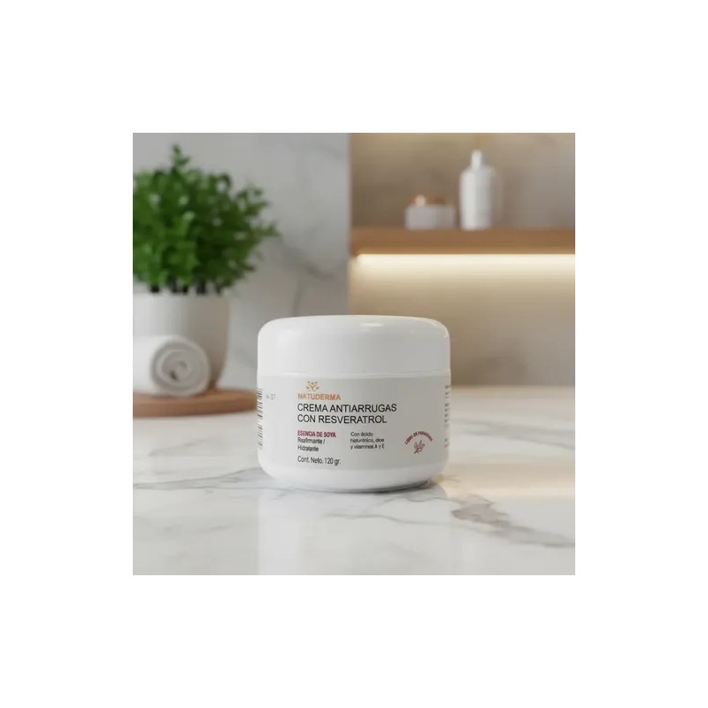 Crema Facial Resveratrol, Aceite De Soya, Aceite De Coco