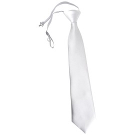 TigerTie Security Safety Tie, Plain Coloured Tie Attached To Elastic Band -