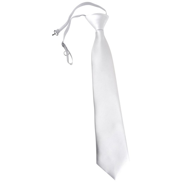 TigerTie Security Safety Tie, Plain Coloured Tie Attached To Elastic