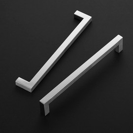 Ravinte 18 Pack 8 Inch Kitchen Square Cabinet Handles Satin Nickel Cabinet Pulls Brushed Nickel Drawer Pulls Kitchen Cabinet Hardware Kitchen Handles for Cabinets Cupboard Handles Drawer Handles