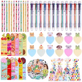 Vergissmeinnicht 110 Stationery Party Favors for Kids, Birthday Goodie Bags Stationery Party Favors Return Gifts Goody Bag Stuffers for Students Classroom Rewards, Back to School Gifts