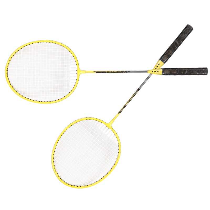 Badminton Rackets Iron Alloy Lightweight Badminton Racquets with 3 Balls