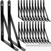 Nuogo 20 Pack Heavy Duty Shelf Brackets Bulk Metal Floating