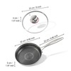 Yikinip 8-inch stainless steel frying pan with lid, hybrid non-stick
