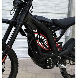 Shark Mouth Battery Accent Decal Graphic Kit - Fits SurRon Light Bee - X260 (Full Color)