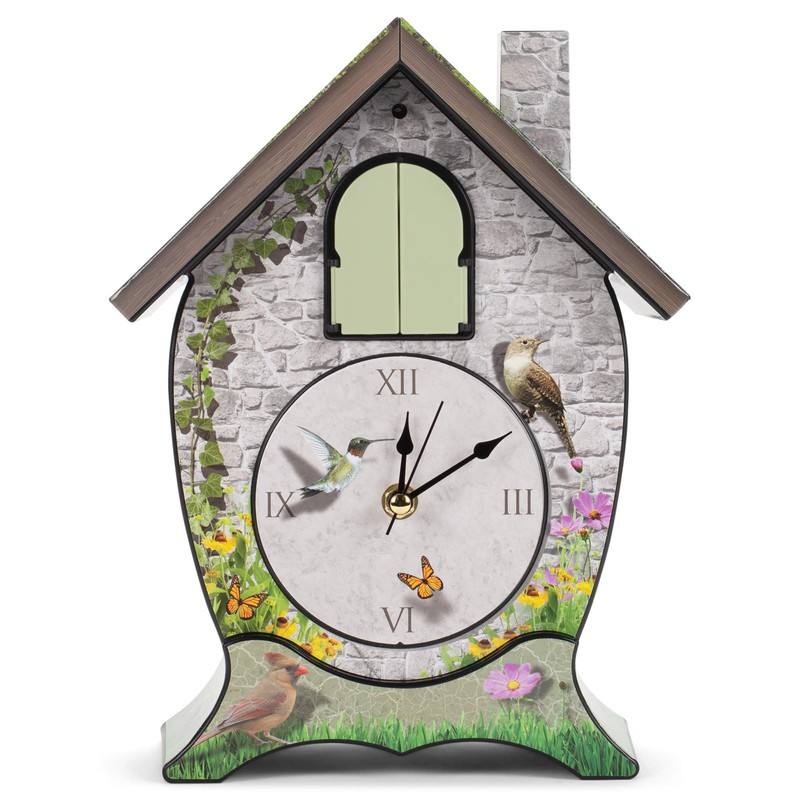 Mark Feldstein Garden Cottage Singing Cardinal Tabletop Wall Sound Cuckoo