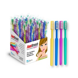 Dukal Fast Brush Pre-Pasted Disposable Toothbrushes (Box of 100)