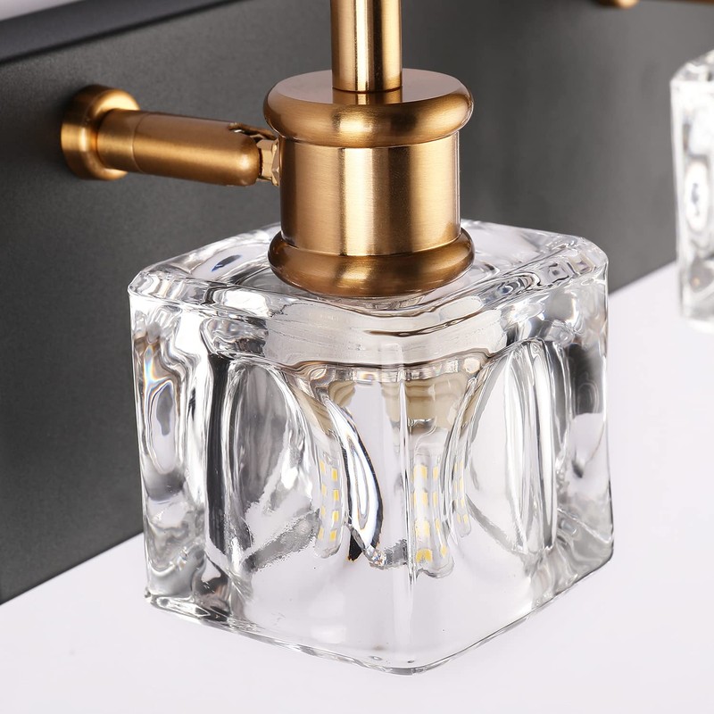 PRESDE Vanity Lights 6 Lights Modern Crystal Bathroom Lights Fixtures