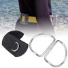 SUNGOOYUE 2Pcs Diving D Rings Bent, Diving Stainless Steel D-Ring