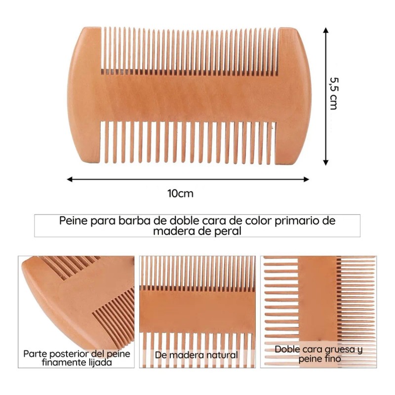 Kit Aseo Y Cuidado Barba Bigote Cuchillas Afeitado Men 9pcs