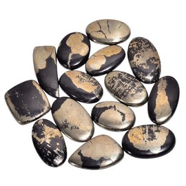 Natural Apache Gold Gemstone- Healing Crystals for DIY Jewelry Making -Loose Natural Cabochon -Perfect for Crafting Unique Jewelry Designs Gift for Her, Mother and Wife (5 pcs, 25-35 mm)