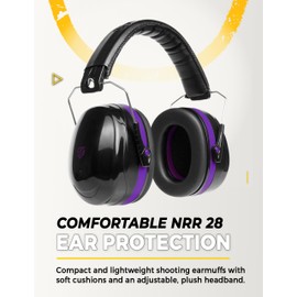 TradeSmart Gun Range Protection Duo Kit - Blue and Purple Shooting Eye and Ear Protection for Women and Men, U.S. Certified