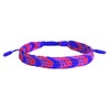 Zigvert Bisexual Pride Bracelet, Handmade Cotton Cord Chain Wrap, Adjustable,