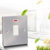 Wall Plate Switch 1‑Gang Light Switch Cover Plate with Indicator