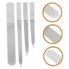 Baluue 8pcs Stainless Steel Double-sided Nail Buffing Block Set Coarse