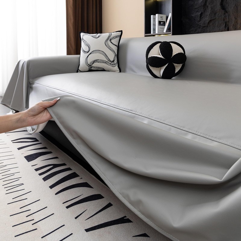vctops Waterproof Thick PU Leather Sofa Covers for Sectional Sofa