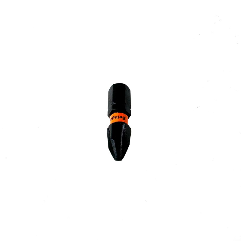 Zeluga 25-504 S2 Steel PH2 Impact Screwdriver Bits, 1" (25mm)