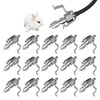 15pcs Stainless Steel Rabbit Watering Nipples Metal with Cage Rodent