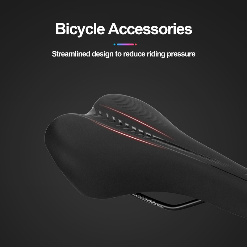 Bike Seat Thicken High Elastic Sponge Comfortable Waterproof Black Bicycle