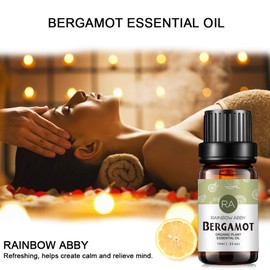 6-Pack Bergamot Essential Oils, 100% Pure, Undiluted, Premium Grade Bergamot Oil - 6x10 mL