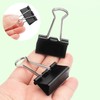 ZZTX Black Binder Clips Paper Clamps Clips Medium Size, 1.3