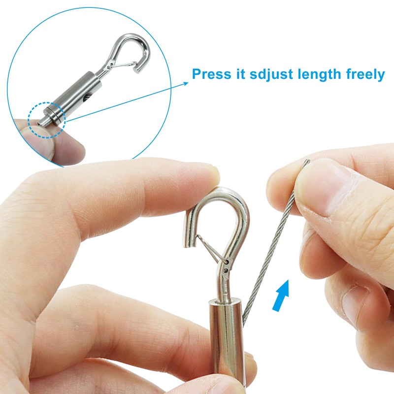 Rierdge 2 Pack 2m x 1.5mm Adjustable Picture Hanging Wire