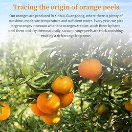 Wanhua Hall Dried orange peel Tangerine peel strips 4.94oz/140g Citrus Orange peel Tangerine peel shreds Natural pure herbal tea Tangerine peel 陈皮丝 陈皮 橘皮 干橙皮
