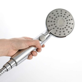 Deliao Elderly Handheld Shower Head Designed For Disabled Pregnant Woman Gravidas With 79-Inch Hose Suciton Cup Holder Bracket Home Care Control Button Convenient Push Button Chrome